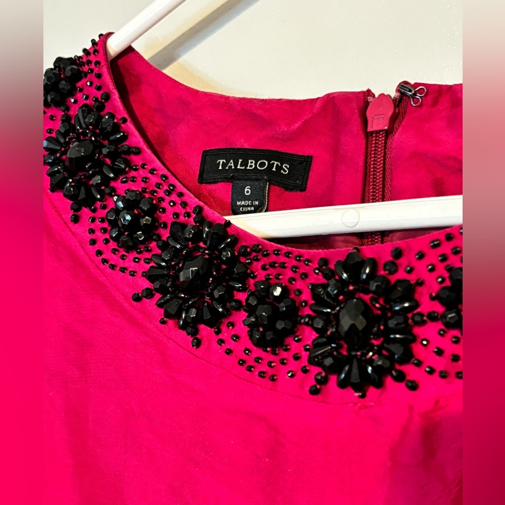 Talbots Top Women's Size 6 Sequined Beaded Silk Top